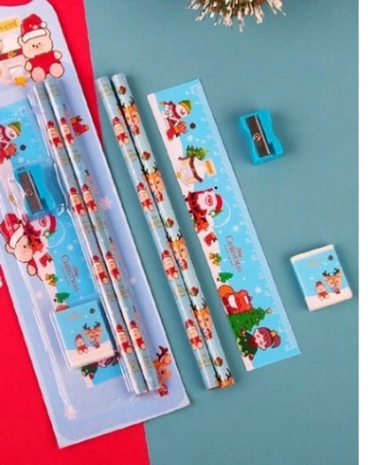1 Set Christmas House Christmas Tree Learning Christmas Plastic Cartoon Style Stationary Sets