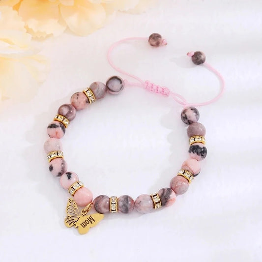 Basic Modern Style Classic Style Letter Butterfly 18K Gold Plated Alloy Stone Drawstring Bracelets