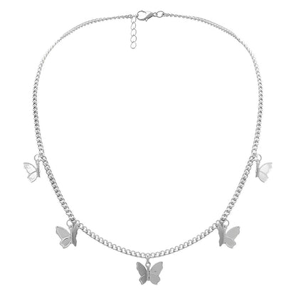 Minimalist Square Flower Bow Knot Alloy Inlay Artificial Pearls Rhinestones Women\'s Necklace