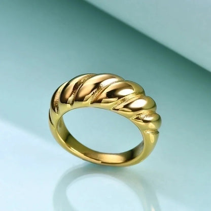 Minimalist Stripe Solid Color Titanium Steel Rings