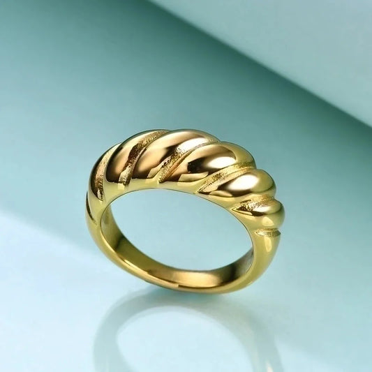 Minimalist Stripe Solid Color Titanium Steel Rings