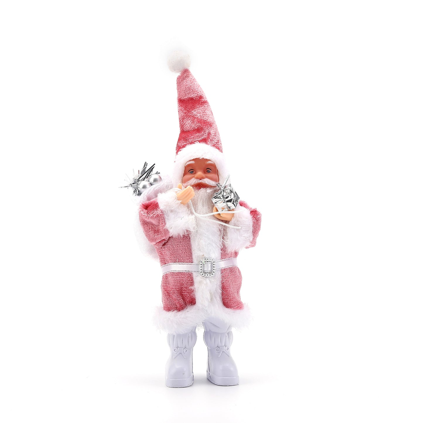 Cartoon Fabric Plush Standing Santa Claus Doll Christmas Decoration Desktop Ornament