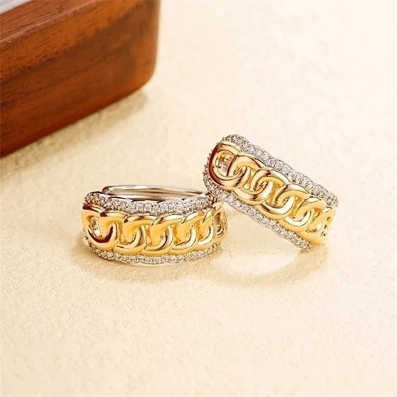 1 Pair Minimalist Commute Color Block Three-dimensional Inlay Copper Zircon Gold Plated Silver Plated Earrings