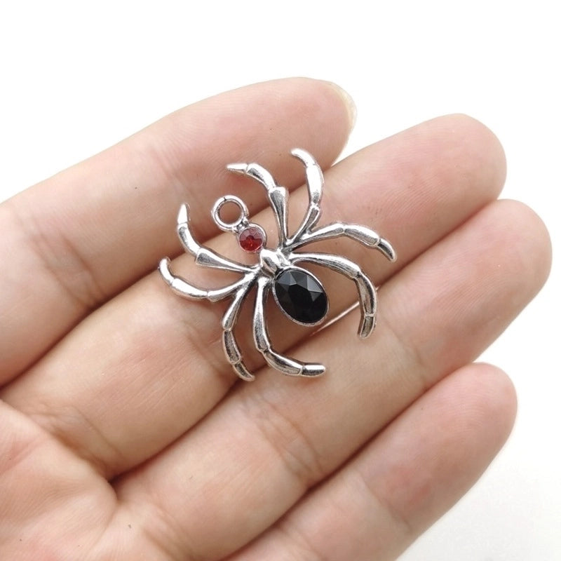 1 Piece Zinc Alloy Rhinestones Spider Pendant Jewelry Accessories