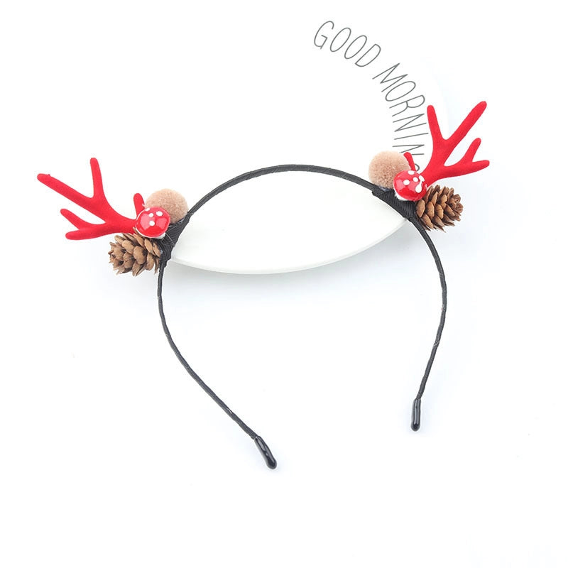 Christmas Cute Antlers Cloth Festival Hairpin
