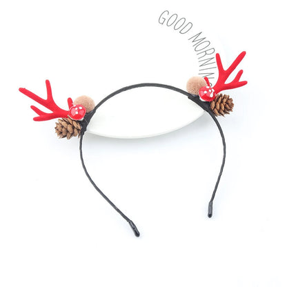 Christmas Cute Antlers Cloth Festival Hairpin