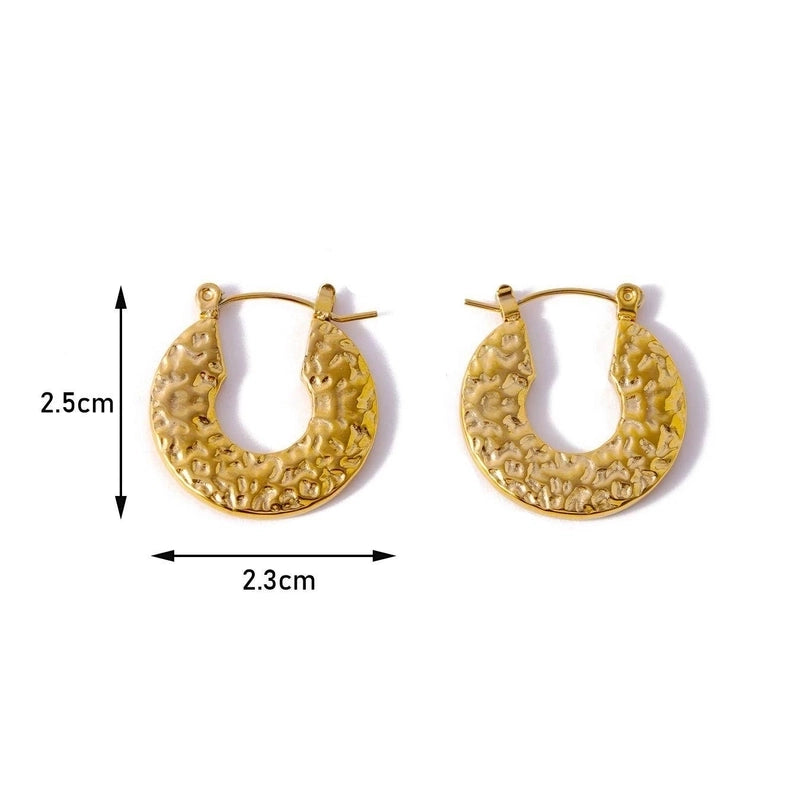 1 Pair Minimalist Geometric 304 Stainless Steel 18K Gold Plated Earrings