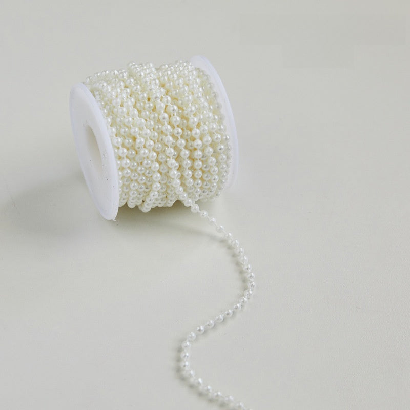 2 Pieces Christmas Tree Hanging Ornaments Pearl String Bead Chain Wedding Hotel Decoration Scene Bead Chain