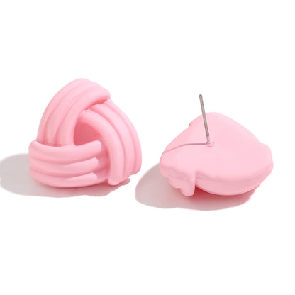 Fashion Triangle Geometric Stainless Steel Electroplating Stud Earrings