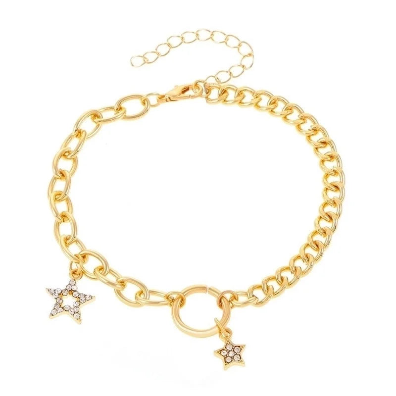 Alloy Gold Plated Silver Plated Elegant Shiny Plating Star Heart Shape Bracelets