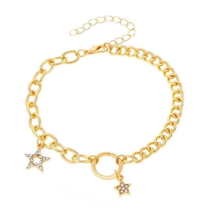 Alloy Gold Plated Silver Plated Elegant Shiny Plating Star Heart Shape Bracelets