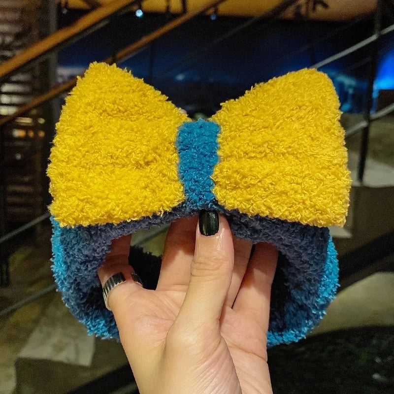 Cat Ears Hair Band Hair Band Korean Plush Internet Celebrity Rabbit Ear Hair Accessories Bow Face Wash Hair Band