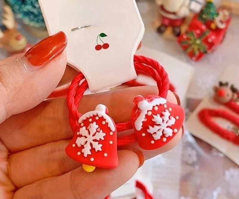 Christmas Fashion Children Unisex Cartoon Character Arylic Handmade Hair Tie