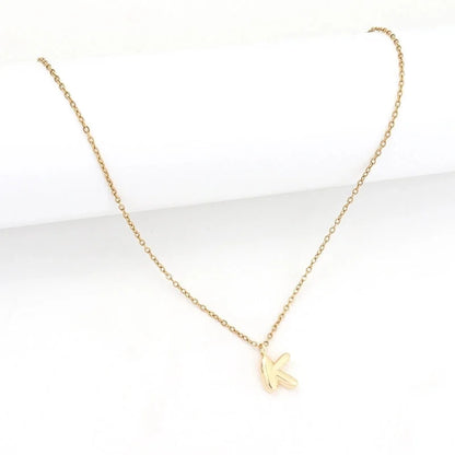 201 Stainless Steel Copper Letter Pendant Necklace