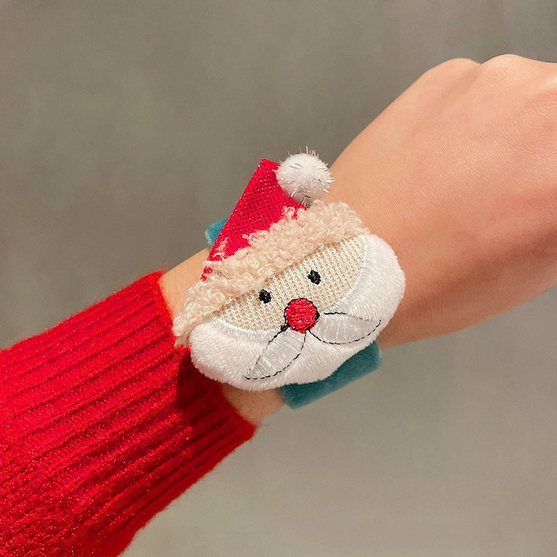 Christmas Cute Santa Claus Elk Alloy Fleece Cloth Tape Holiday Family Gathering Party Party Accessories