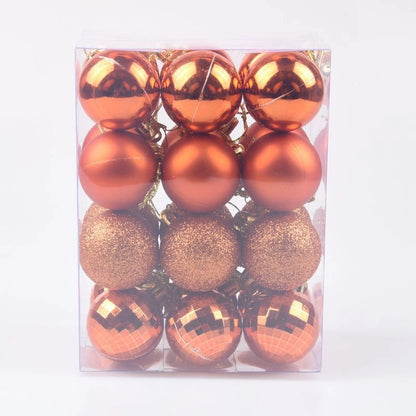 Christmas Ball 24 PCs 4cm Christmas Color Ball Plastic Bright Plating Ball Christmas Tree Decorations