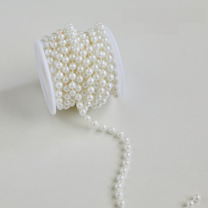 2 Pieces Christmas Tree Hanging Ornaments Pearl String Bead Chain Wedding Hotel Decoration Scene Bead Chain