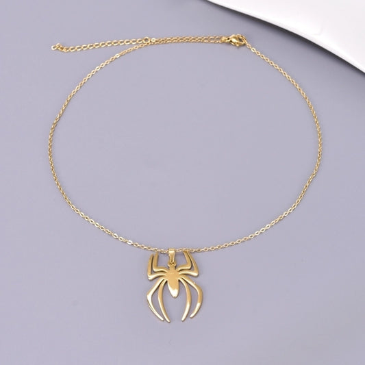 Elegant Minimalist Solid Color Spider 304 Stainless Steel Titanium Steel Pendant Necklace