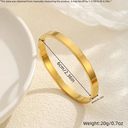 Casual Elegant Star Flower Titanium Steel 18K Gold Plated Bangle In Bulk