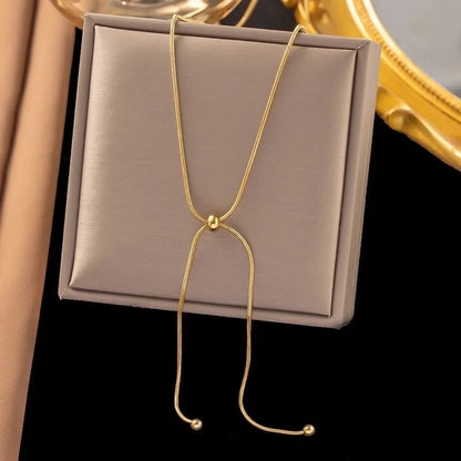 Minimalist Classic Style Geometric Heart Shape Titanium Steel Plating Bracelets Anklet Necklace