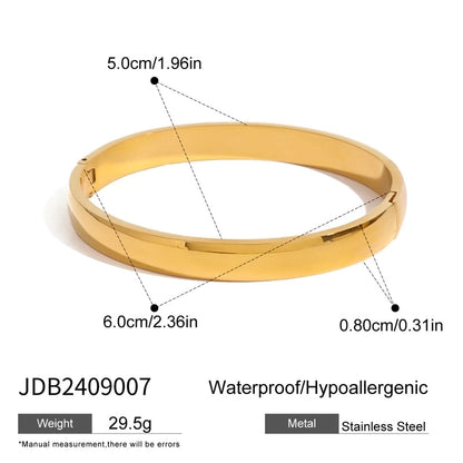 Classic Style Solid Color 304 Stainless Steel Bangle In Bulk Stainless Steel Bracelets
