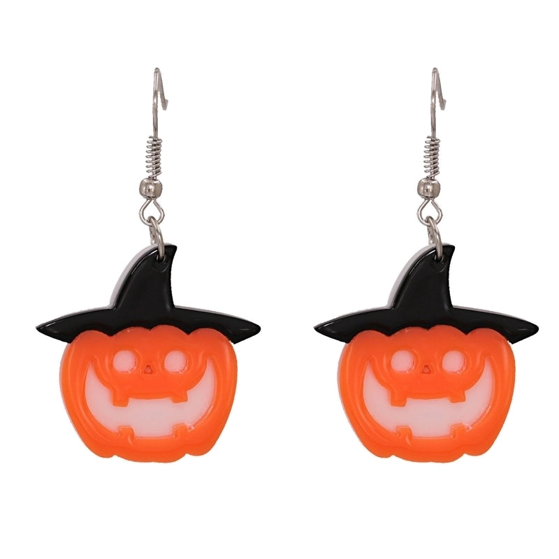 Halloween Pumpkin Ghost Acrylic Resin Earrings