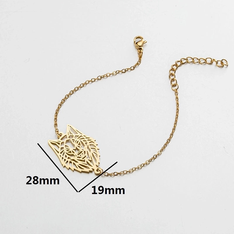 Fashion Animal 201 Stainless Steel 18K Gold Plated No Inlaid Bracelets In Bulk