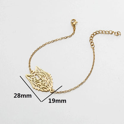 Fashion Animal 201 Stainless Steel 18K Gold Plated No Inlaid Bracelets In Bulk