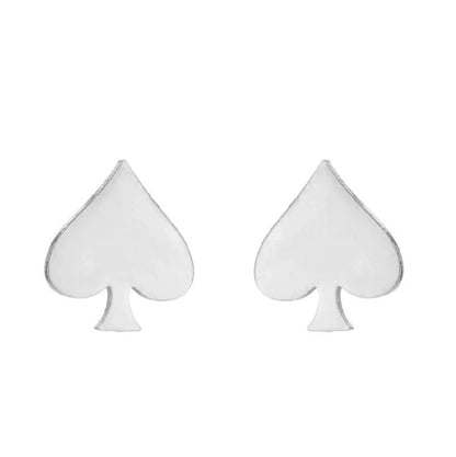 Women\'s Minimalist Geometric Heart Stainless Steel No Inlaid Ear Studs Stainless Steel Earrings