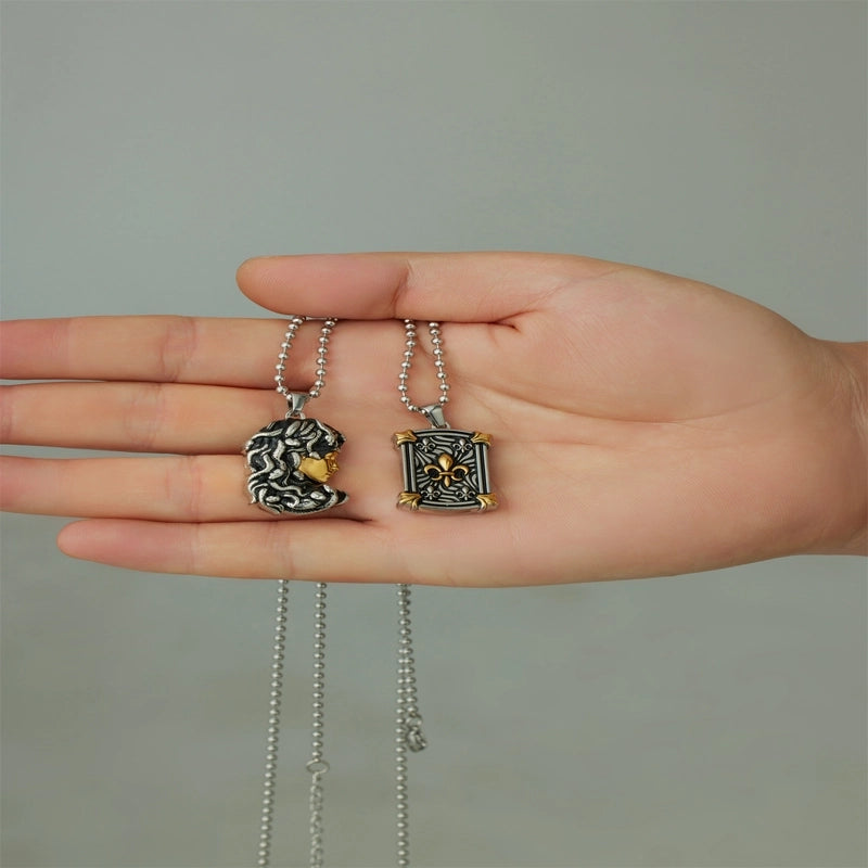 Casual Retro Human Face Tree 304 Stainless Steel Unisex Pendant Necklace