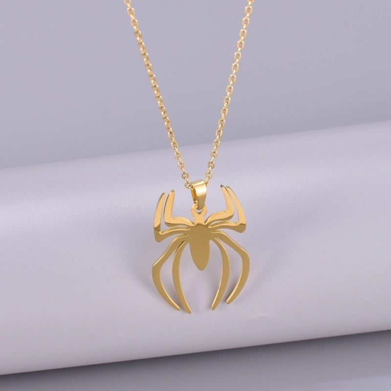 Elegant Minimalist Solid Color Spider 304 Stainless Steel Titanium Steel Pendant Necklace