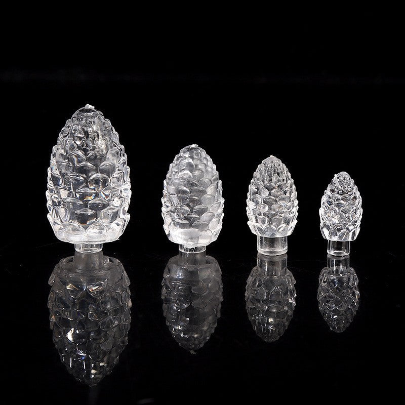 10 Pieces Transparent Round Ball Snowflake Small Five-star Christmas Tree Light String Accessories Five-pointed Star Tree Top Star Christmas Decoration