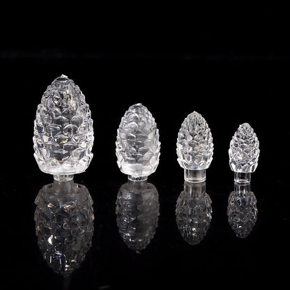 10 Pieces Transparent Round Ball Snowflake Small Five-star Christmas Tree Light String Accessories Five-pointed Star Tree Top Star Christmas Decoration