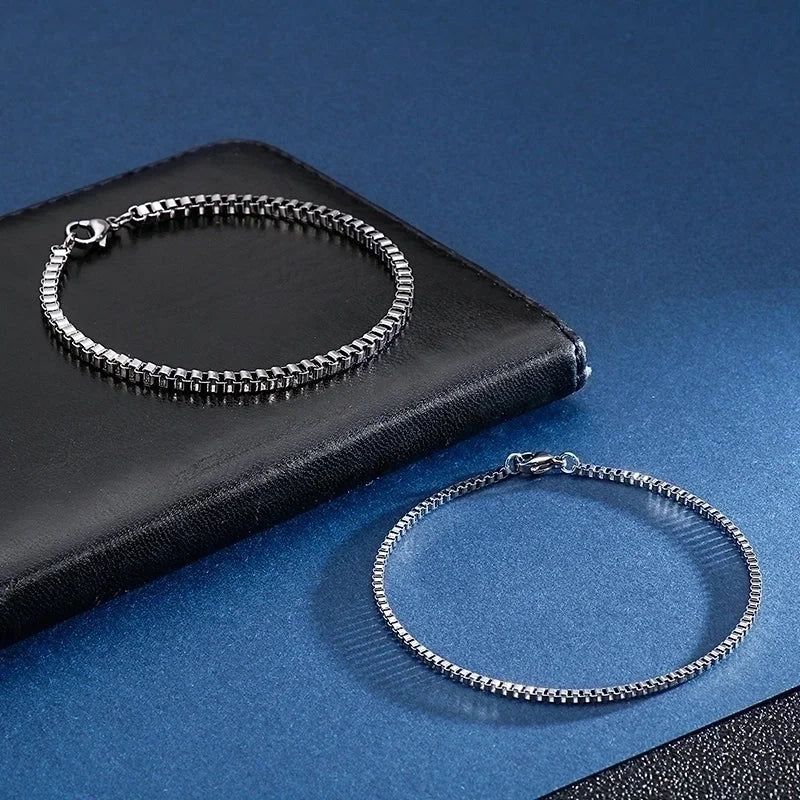 Minimalist Geometric 304 Stainless Steel Zircon Bracelets In Bulk