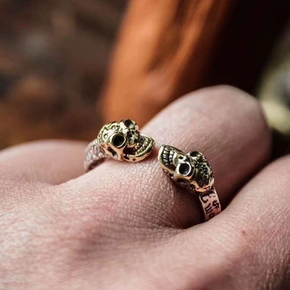 Retro Skull Alloy Plating Halloween Unisex Open Rings