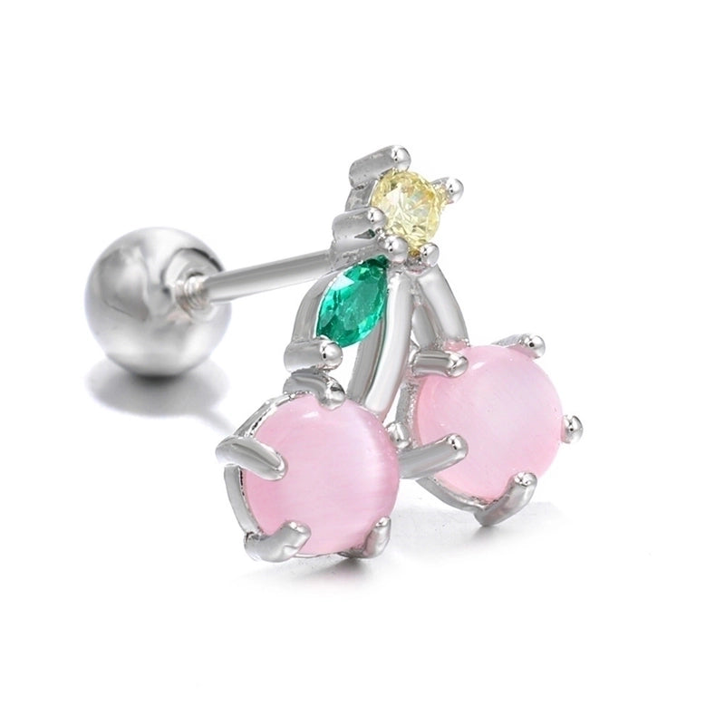 Ear Cartilage Rings & Studs Fashion Fruit Brass Artificial Gemstones