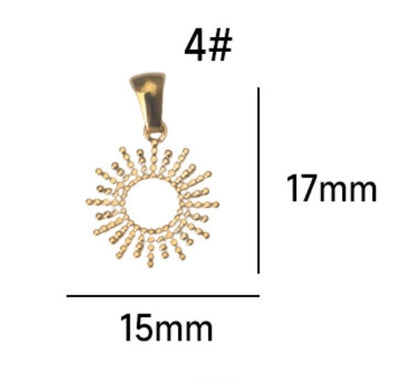 1 Piece Titanium Steel Sun Devil's Eye Life Tree Pendant