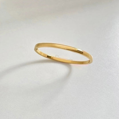 Minimalist Solid Color 304 Stainless Steel 16K Gold Plated White Gold Plated Gold Plated Bangle In Bulk