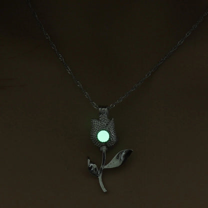 Luminous Hollow Snowflake Pendant Necklace