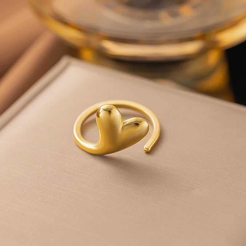 3 Pieces Minimalist Solid Color Titanium Steel Plating Rings