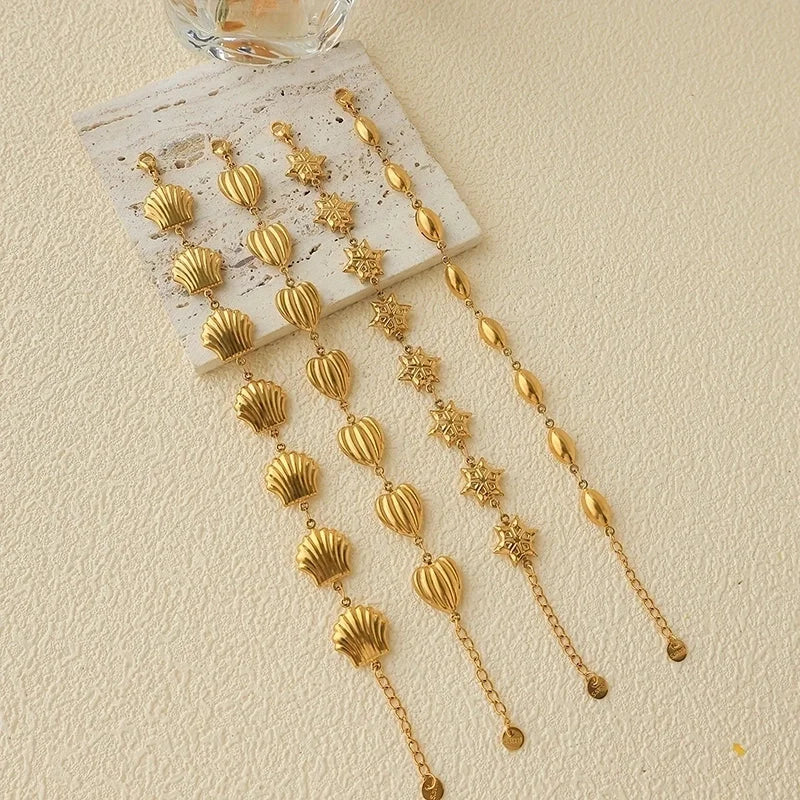 Casual Vacation Modern Style Pentagram Cross Oval 304 Stainless Steel 14K Gold Plated Bracelets In Bulk