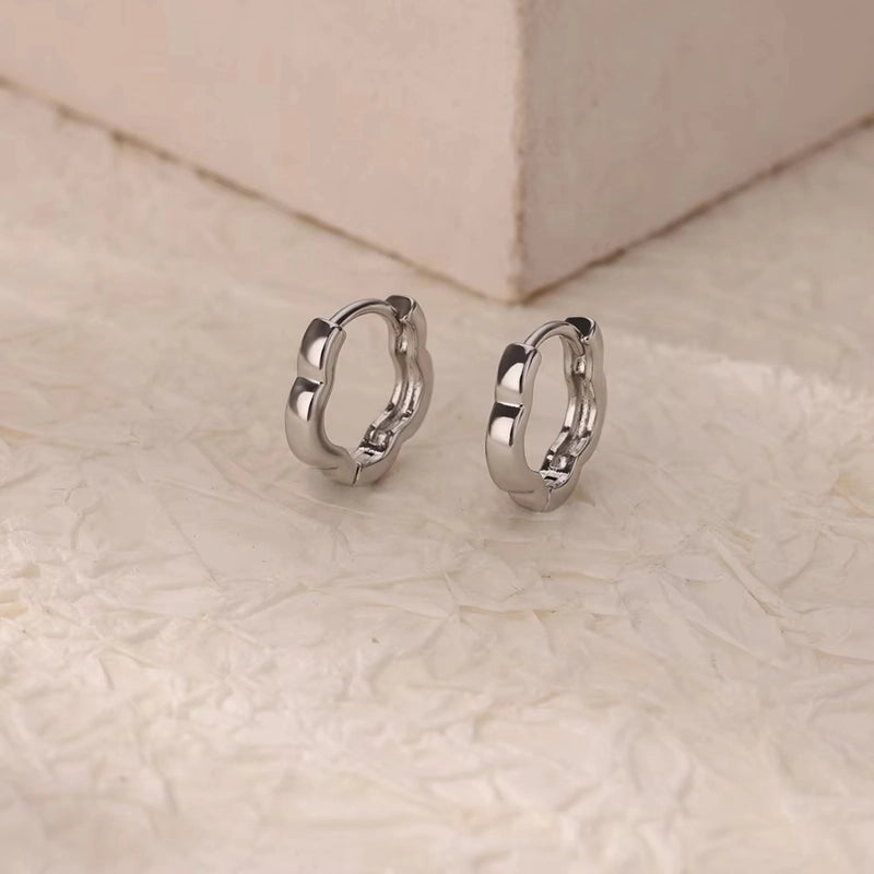 1 Pair Minimalist Geometric Heart Shape 304 Stainless Steel Earrings