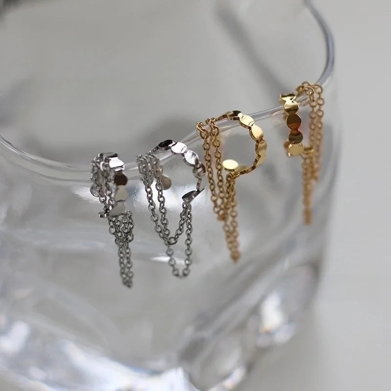 Fashion 304 Stainless Steel 18K Gold Plated Earrings