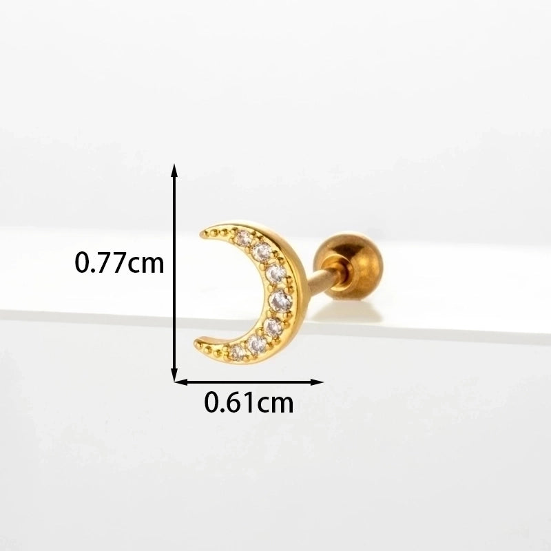 Ear Cartilage Rings & Studs Flower 316L Stainless Steel Copper