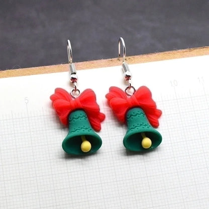 1 Pair Cute Minimalist Snowman Resin Drop Earrings