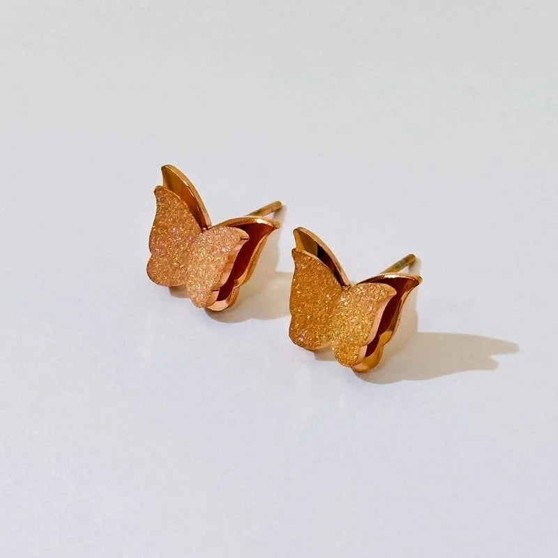 1 Piece Lady Butterfly Titanium Steel Plating Necklace