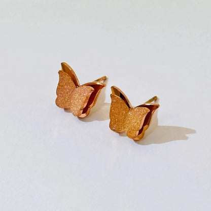 1 Piece Lady Butterfly Titanium Steel Plating Necklace