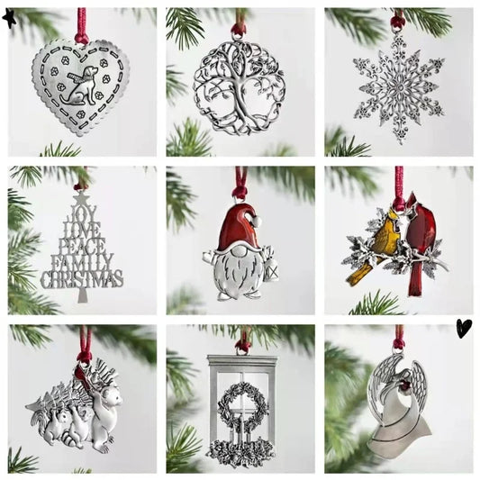Christmas Fashion Christmas Tree Metal Party Hanging Ornaments