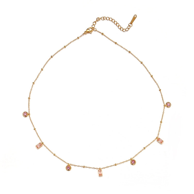 Titanium Steel Necklace Fashion Stainless Steel Necklace 18K Gold Non-Fading French Minority Retro Ladies