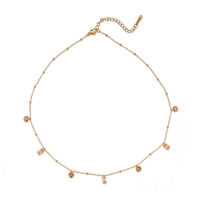 Titanium Steel Necklace Fashion Stainless Steel Necklace 18K Gold Non-Fading French Minority Retro Ladies